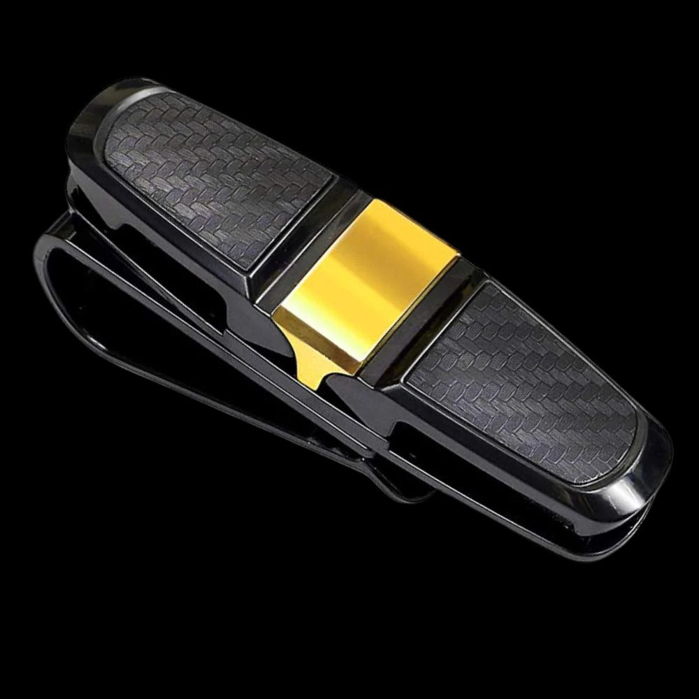 Soporte para gafas de sol con clip para parasol de coche