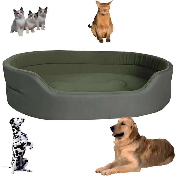 Cama ecológica para perros hecha con materiales reutilizables