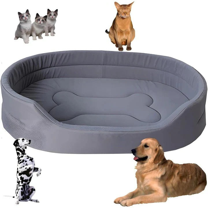 Cama ecológica para perros hecha con materiales reutilizables