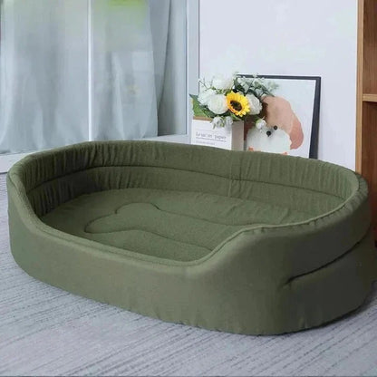 Cama ecológica para perros hecha con materiales reutilizables