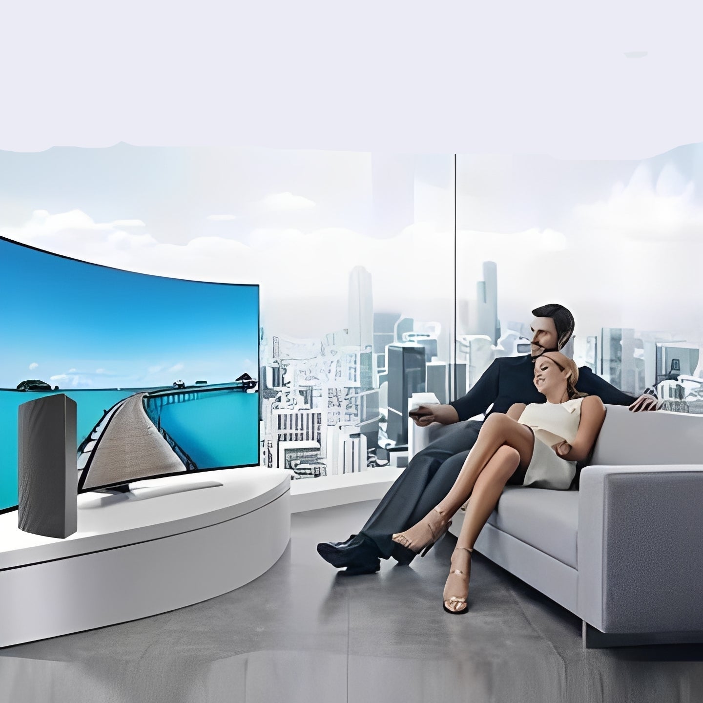 Antena de interior para TV HD con señal UHF y VHF