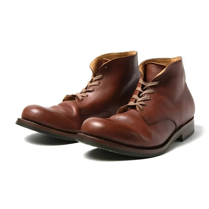 Botines con cordones de piel sintética para hombre