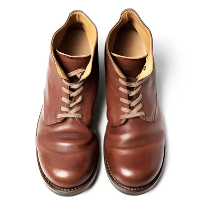 Botines con cordones de piel sintética para hombre