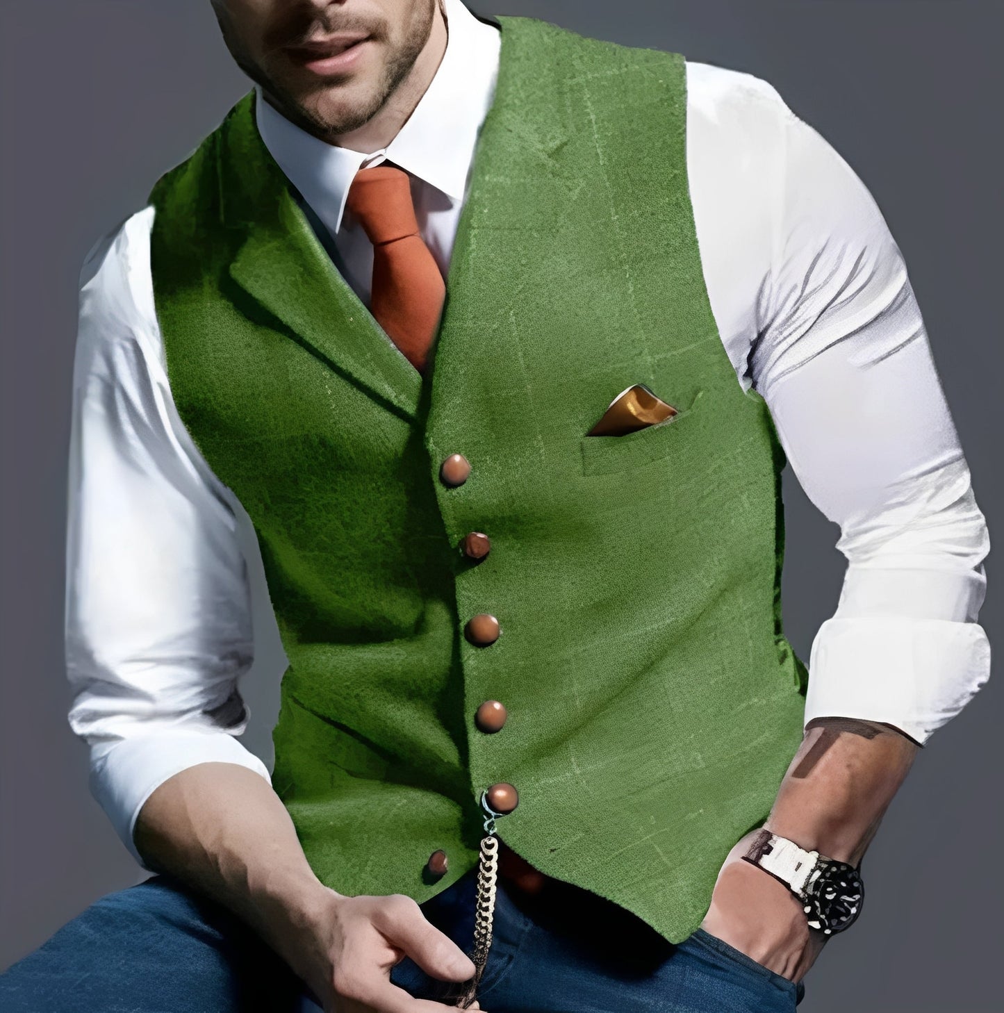 Chaleco Formal Clásico con Diseño Entallado