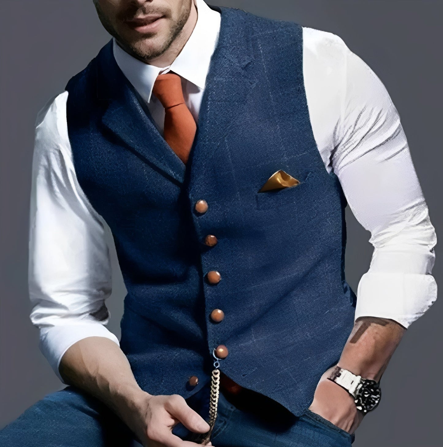 Classic Formal Vest with Fitted Design - Ortekor