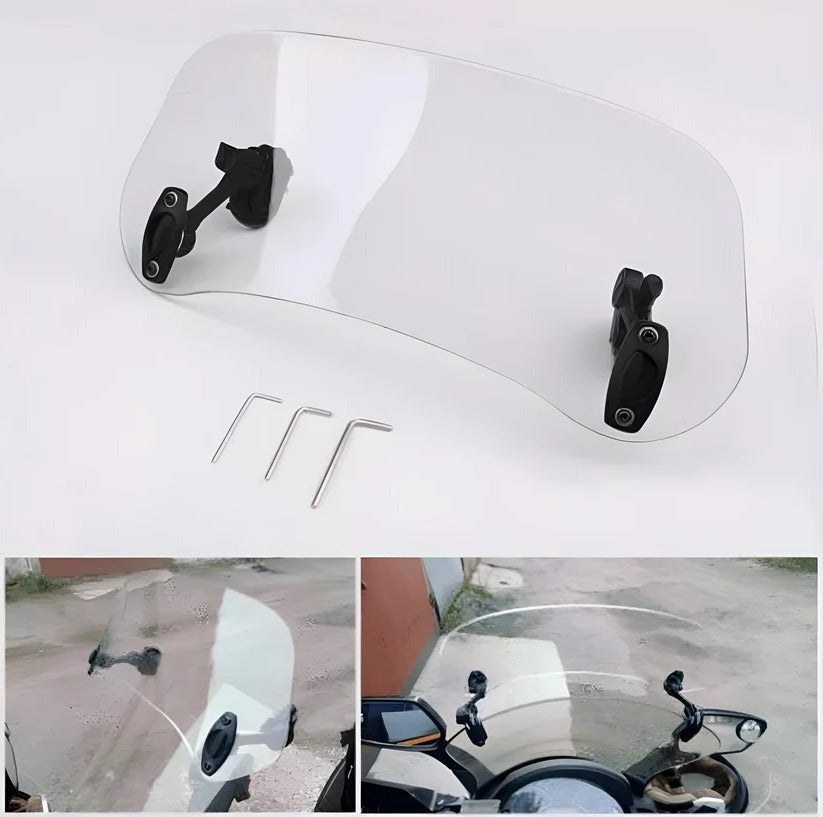 Kit Universal de Extensión de Parabrisas para Motocicleta con Fácil Montaje