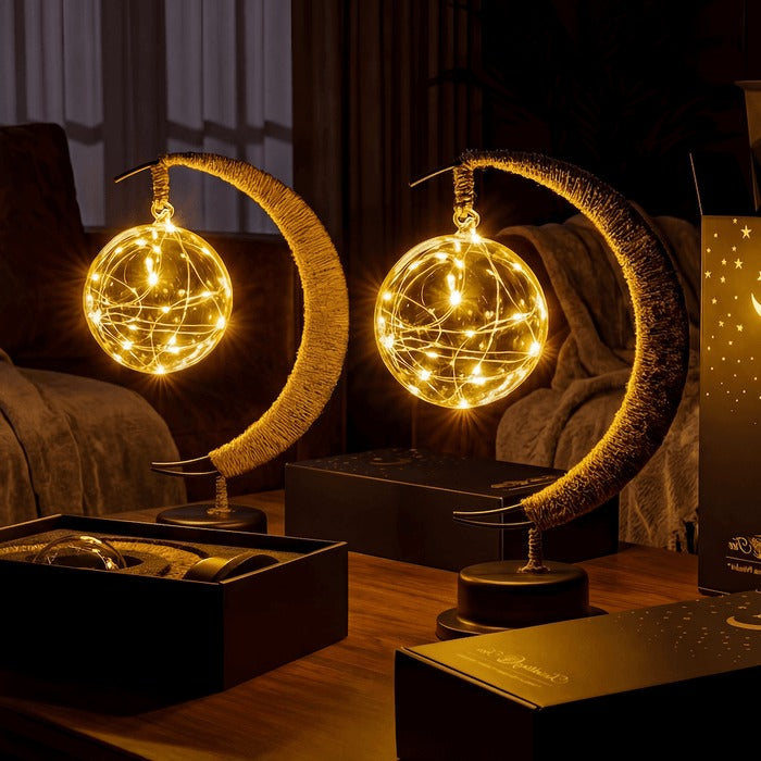 Lámpara de mesa Globo Lunar Brillante con Textura Realista