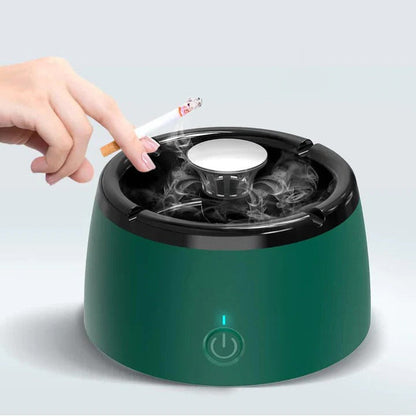 Cenicero de viaje compacto con sistema de filtrado de humo