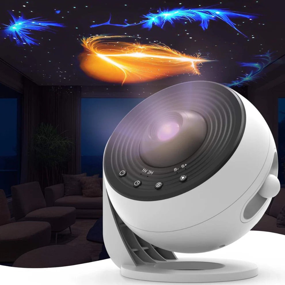 Proyector de luz nocturna cósmica con globo giratorio