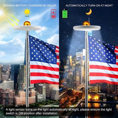 Kit de iluminación LED brillante para asta de bandera exterior