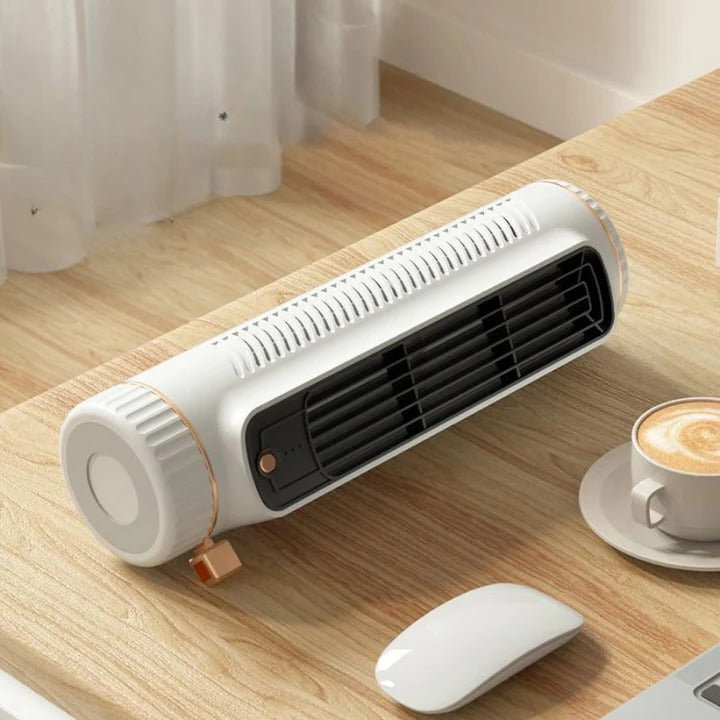 Ventilador de escritorio compacto y silencioso con batería recargable