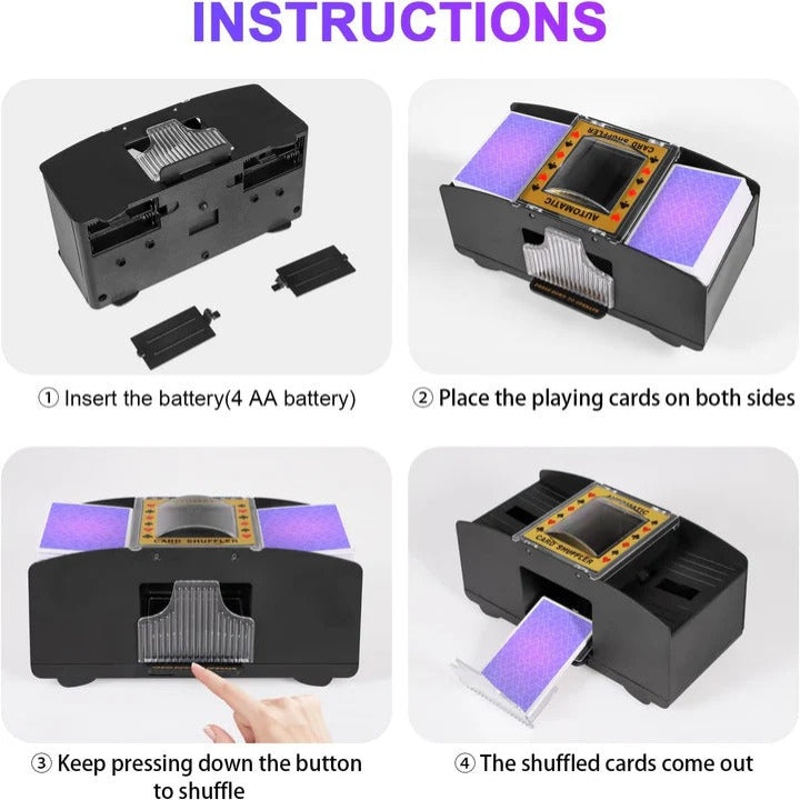 Barajador de cartas automático a pilas