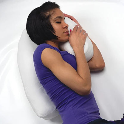 Almohada de espuma viscoelástica contorneada para dormir de lado