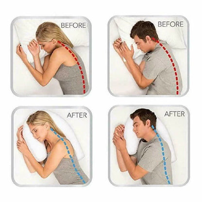 Almohada de espuma viscoelástica contorneada para dormir de lado