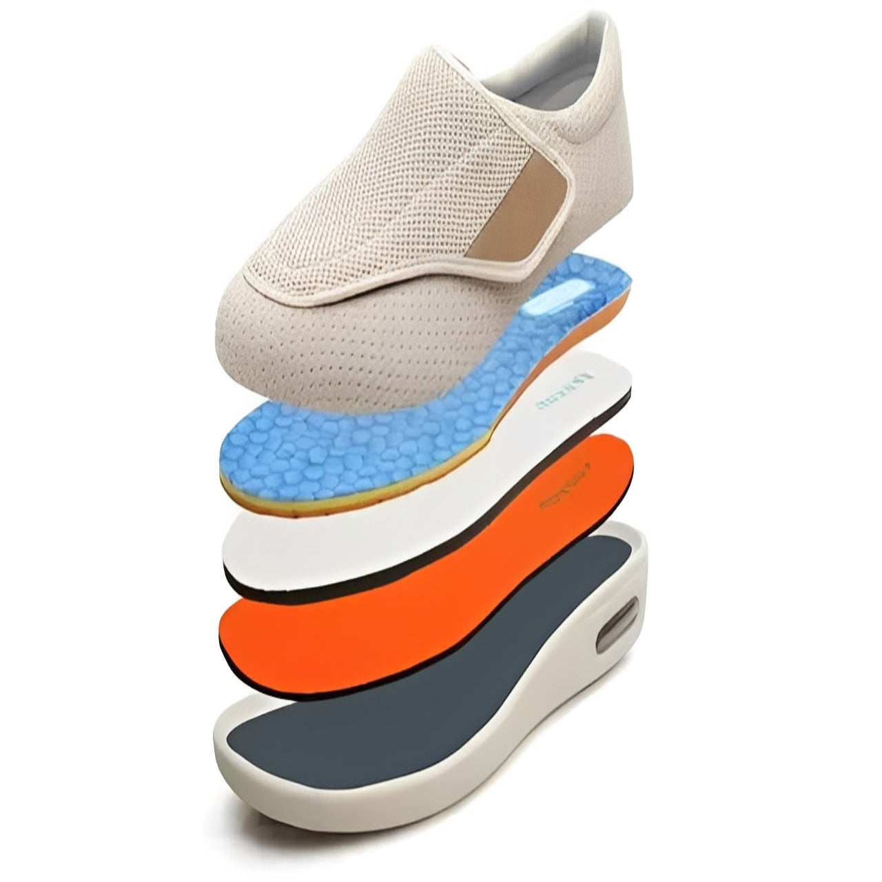 Zapatos cómodos y amplios con suaves plantillas de espuma viscoelástica