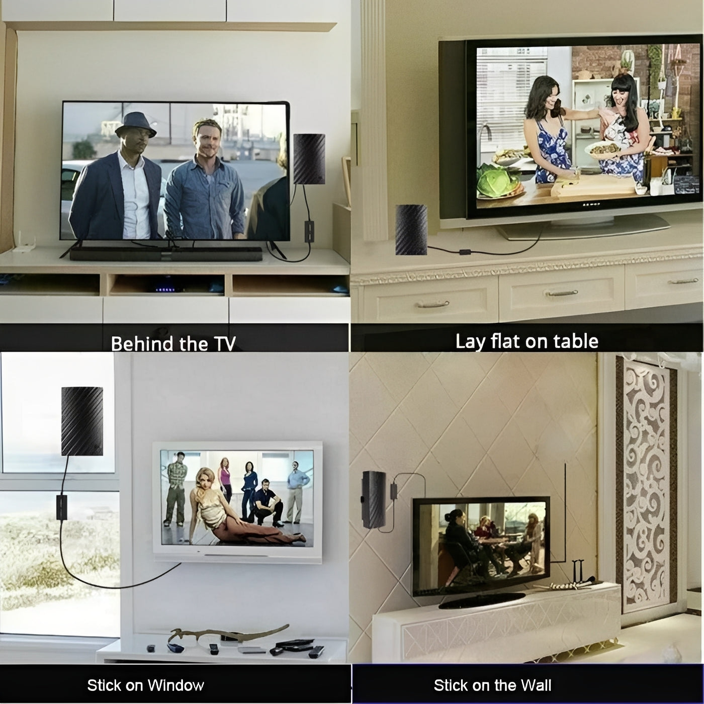 Antena de TV para interiores digital y aérea transparente
