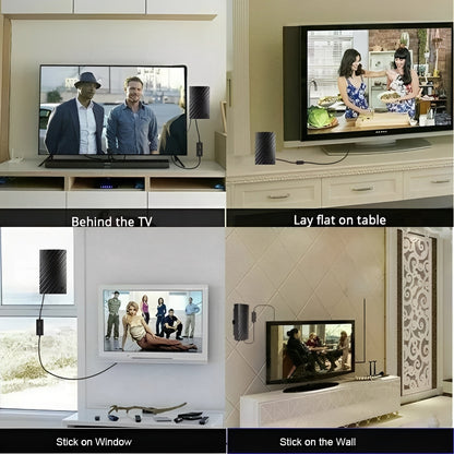 Antena de TV para interiores digital y aérea transparente