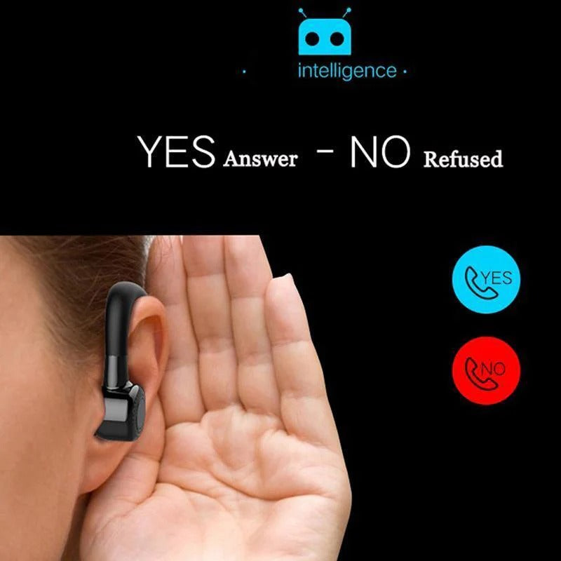 Auriculares Bluetooth compactos y micrófono de oficina