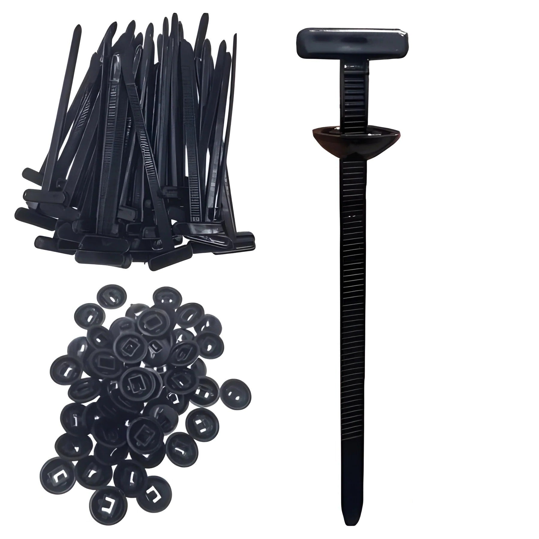 Durable Cable Ties 50-Pack, Easy Lock Zip Ties - Ortekor