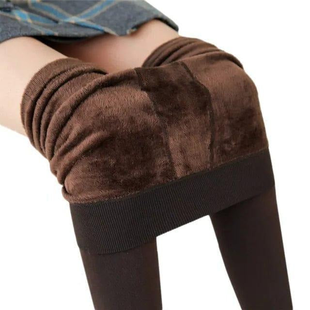 Leggings térmicos de forro polar de talle alto para mujer