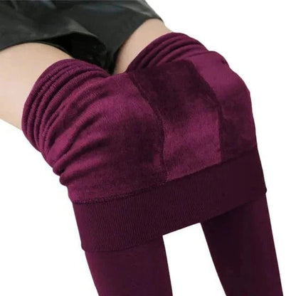 Leggings térmicos de forro polar de talle alto para mujer