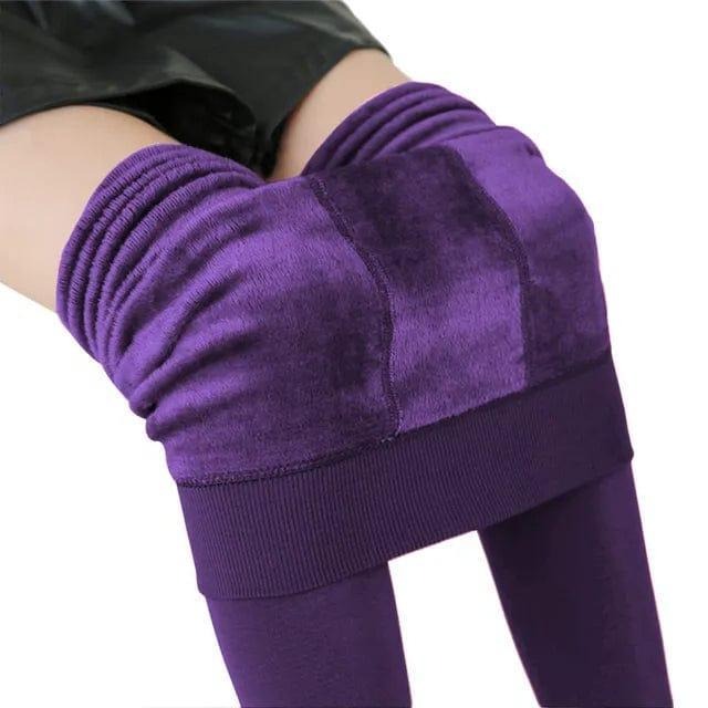 Leggings térmicos de forro polar de talle alto para mujer