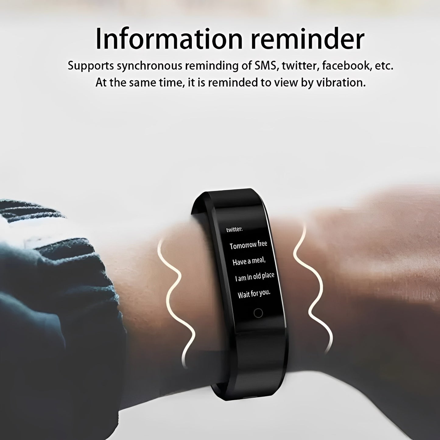 Pulsera de actividad deportiva con pulsómetro y pantalla digital