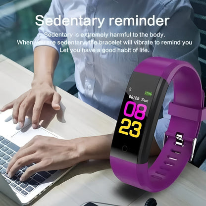 Pulsera de actividad deportiva con pulsómetro y pantalla digital