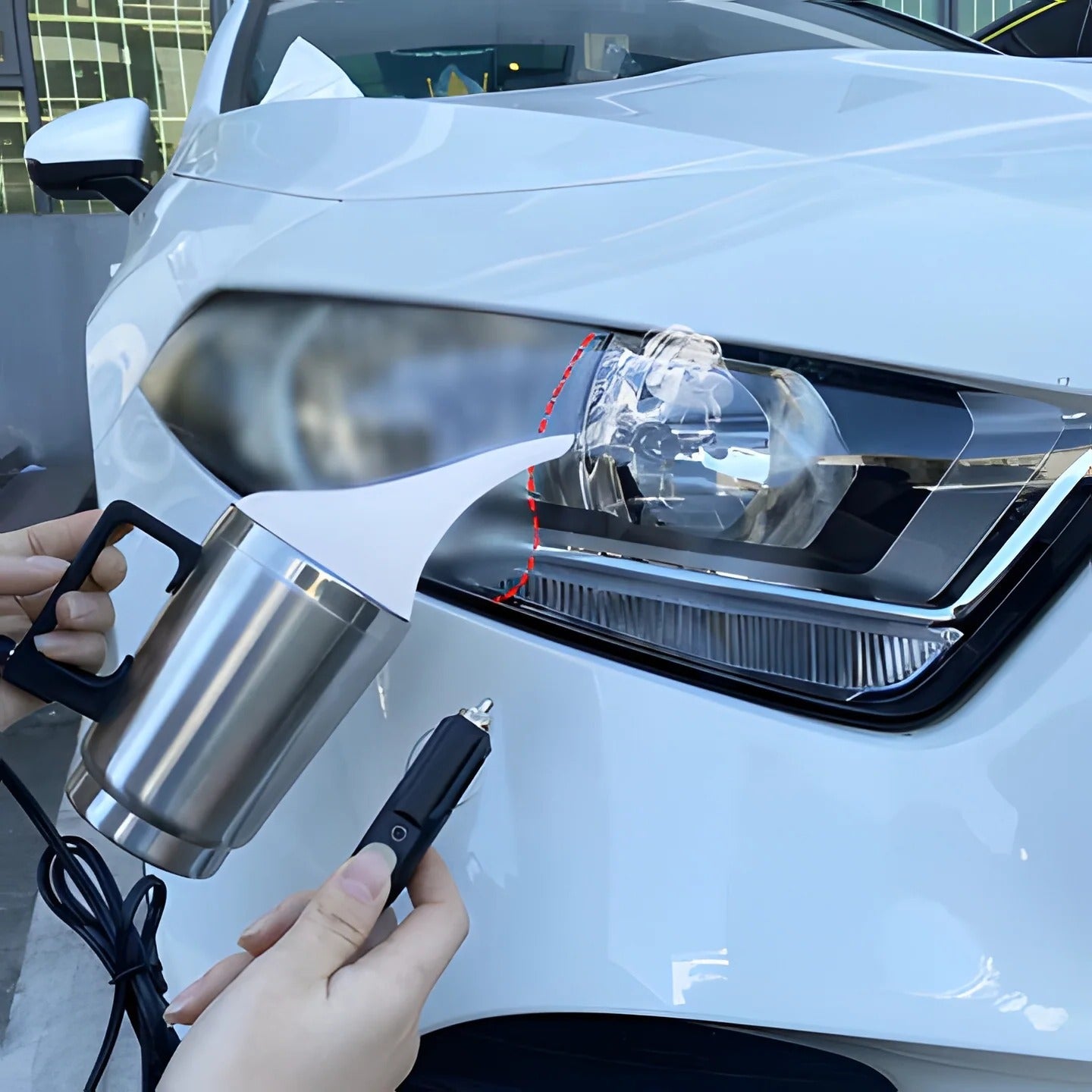 Kit de reparación de faros de coche con pulimento y almohadillas para pulir