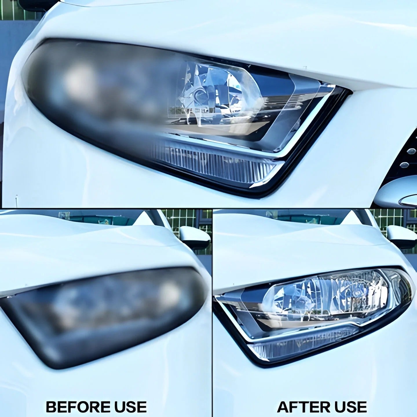 Kit de reparación de faros de coche con pulimento y almohadillas para pulir