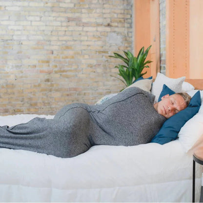 Saco de dormir acogedor para adultos Manta usable tipo pijama enterizo