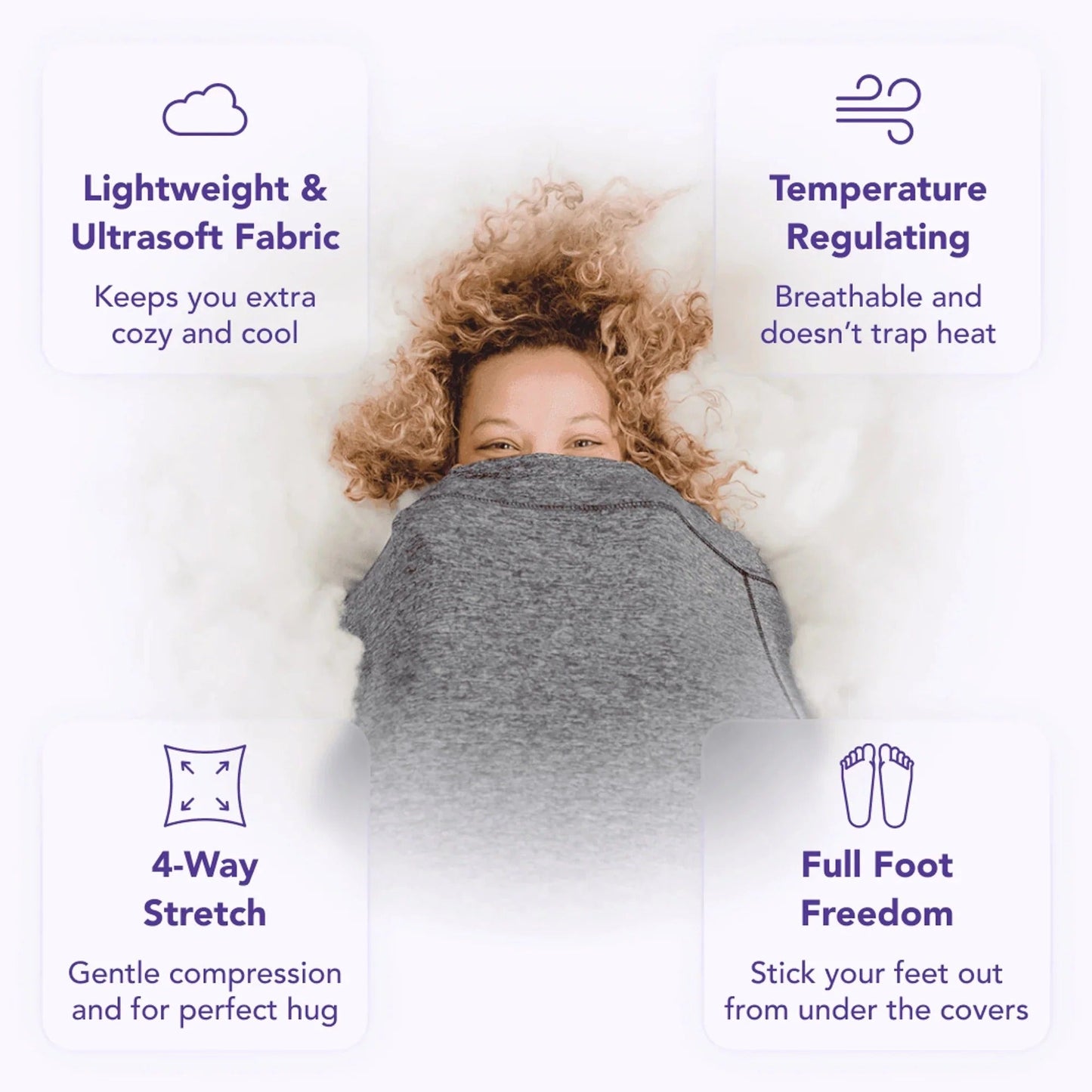 Saco de dormir acogedor para adultos Manta usable tipo pijama enterizo