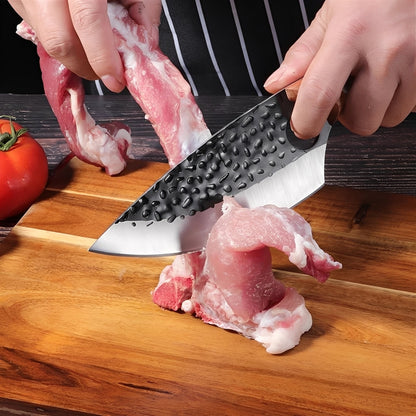 Cuchillo de chef de acero inoxidable afilado con mango de agarre cómodo