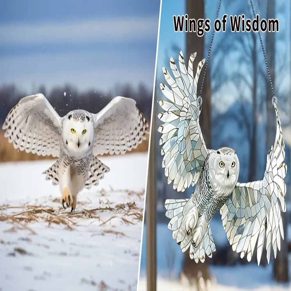 Vibrante adorno de ventana de pájaro de cristal