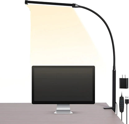 Lámpara de mesa LED brillante ajustable con cuello flexible