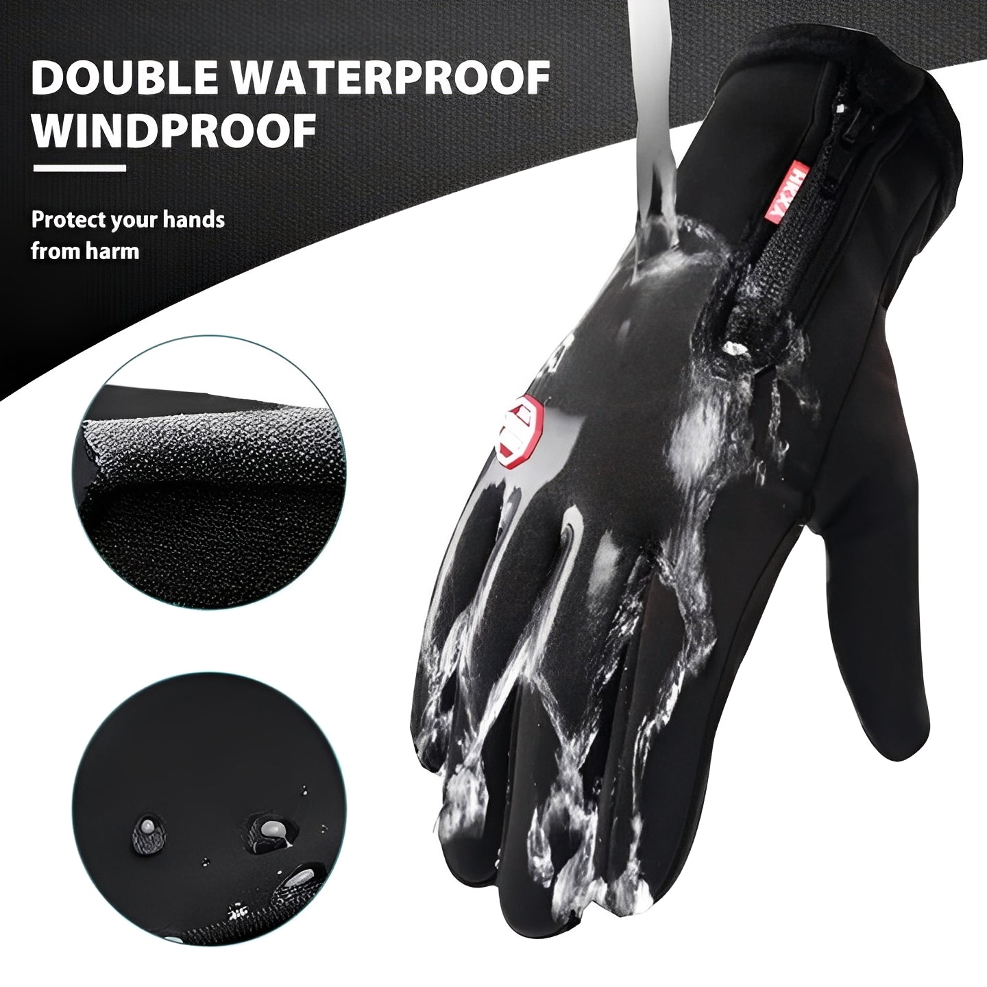 Guantes de ciclismo cálidos e impermeables para hombres y mujeres