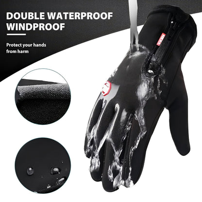 Guantes de ciclismo cálidos e impermeables para hombres y mujeres
