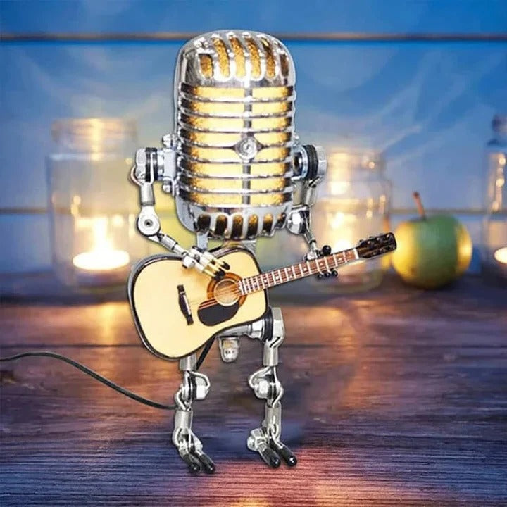 Lámpara de Mesa con Temática Musical Retro