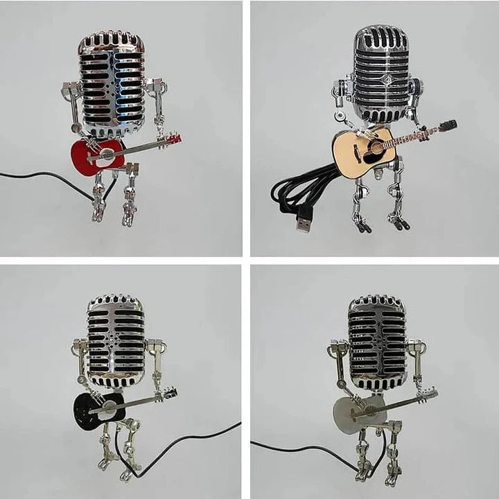 Lámpara de Mesa con Temática Musical Retro