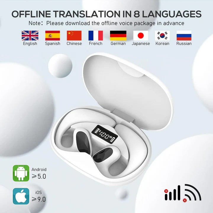 Auriculares Bluetooth inteligentes con aplicación de traducción de voz
