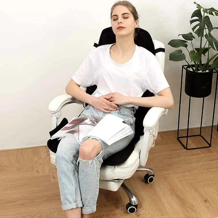 Cojín de Asiento de Masaje con Calefacción para Alivio Lumbar