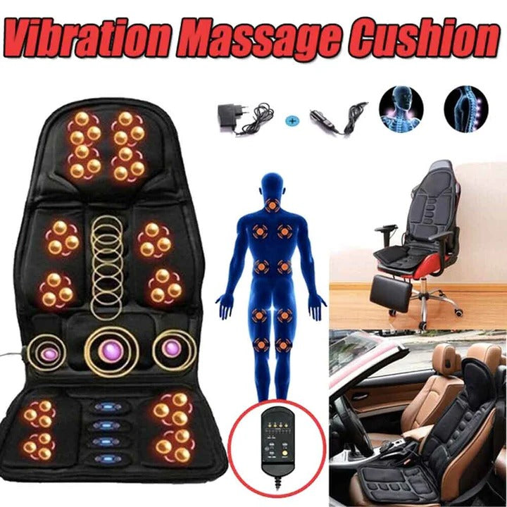 Cojín de Asiento de Masaje con Calefacción para Alivio Lumbar