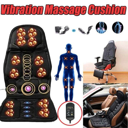 Cojín de Asiento de Masaje con Calefacción para Alivio Lumbar