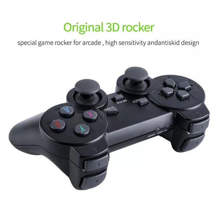 Consola de juegos compacta con 64 GB y 2 controles inalámbricos