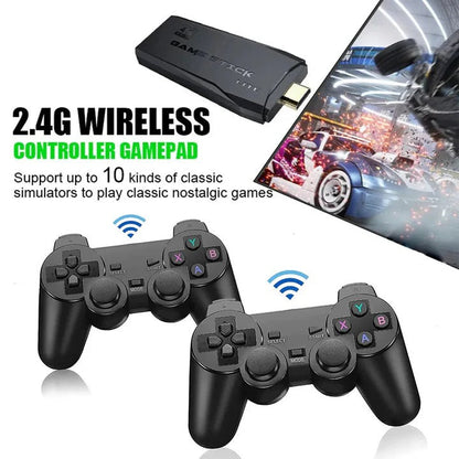Consola de juegos compacta con 64 GB y 2 controles inalámbricos