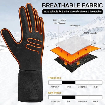 Guantes interiores eléctricos cálidos para clima frío