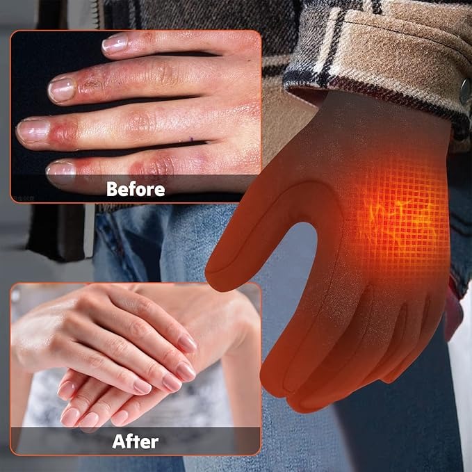 Guantes interiores eléctricos cálidos para clima frío