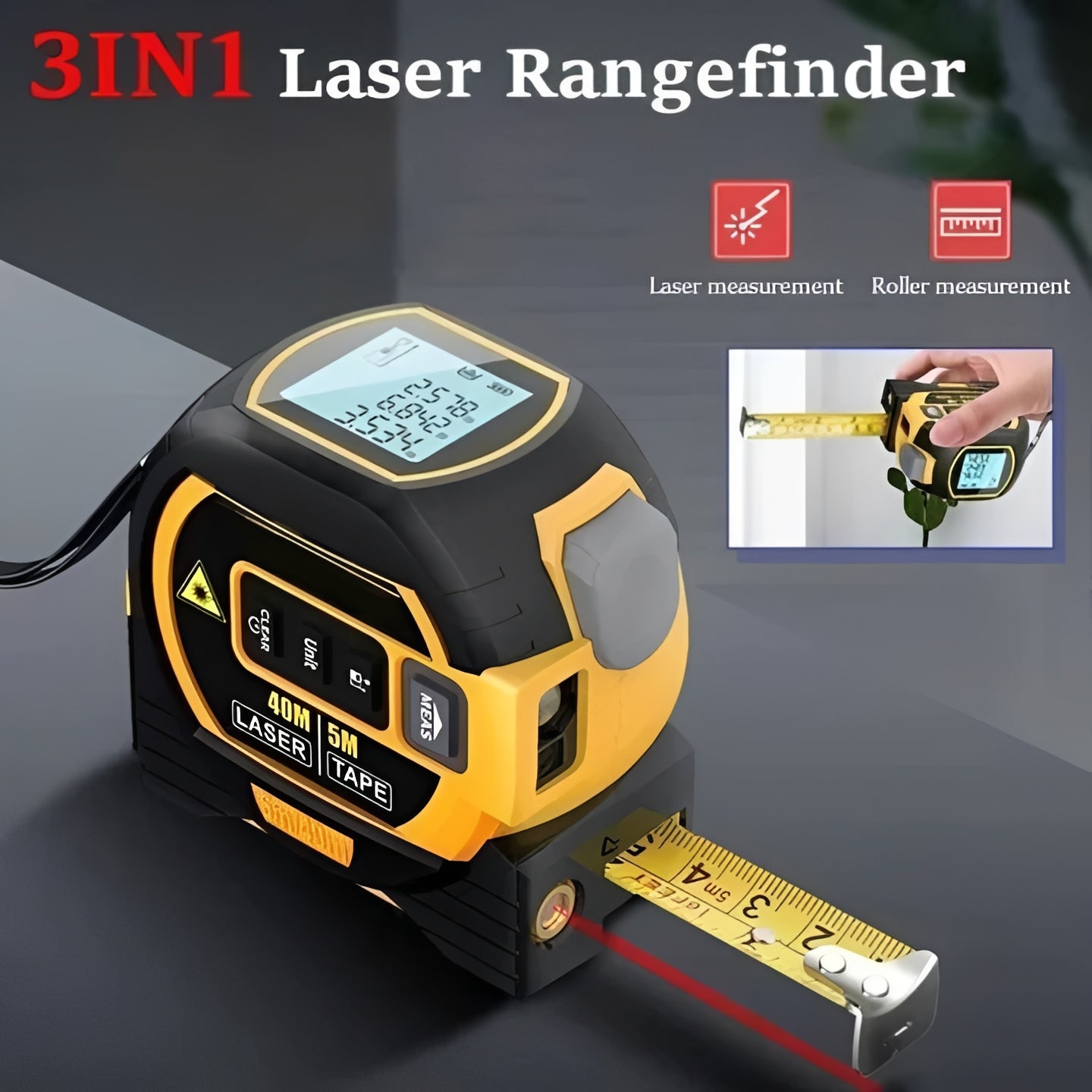 Medidor Láser de Distancia Preciso con Sensor IR