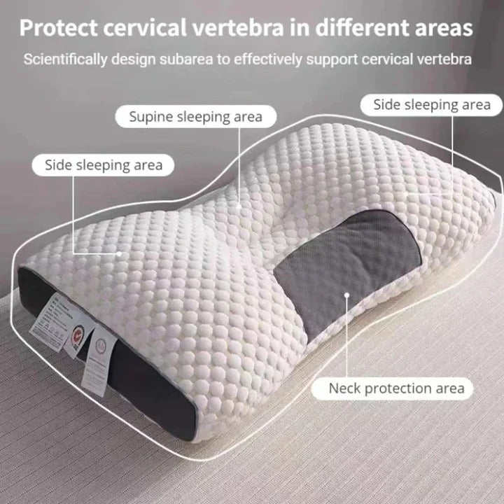 Cómoda almohada ortopédica para soporte de cuello y cabeza