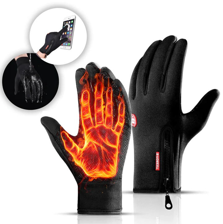 Guantes cálidos impermeables de pantalla táctil para clima frío